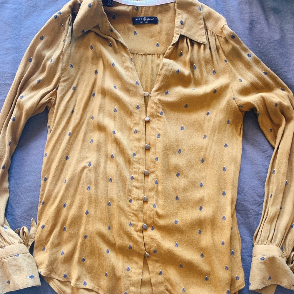 Printed Blouse—Gold